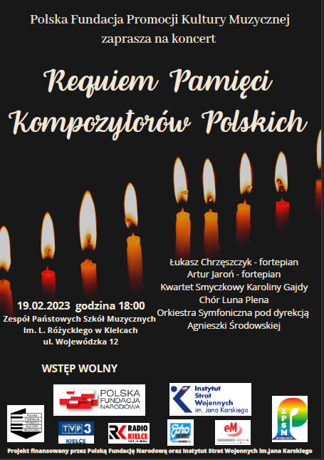 Plakat Requiem pamięci polskich kompozytorów