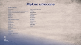 Źródła do tekstów poszczególnych planszy