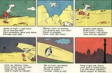 Powojenny komiks &quot;Koziołek Matołek&quot; przedstawiający m.in. powojenne stare miasto w Warszawie