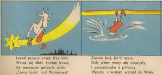 Przedwojenny komiks &quot;Koziołek Matołek&quot; przedstawiający m.in. panoramę na przedwojenną Warszawę