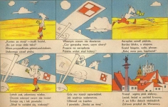 Przedwojenny komiks &quot;Koziołek Matołek&quot; przedstawiający m.in. przedwojenne stare miasto w Warszawie